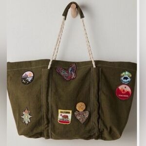 Free People Been There Badge Tote Bag, NWOT